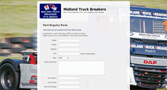 Desktop Screenshot of midlandtruckbreakers.com
